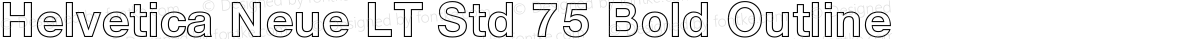 Helvetica Neue LT Std 75 Bold Outline