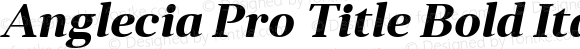 Anglecia Pro Title Bold Italic