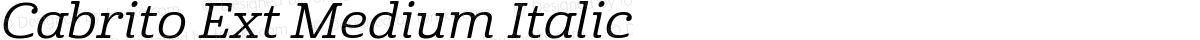 Cabrito Ext Medium Italic