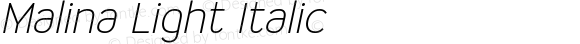 Malina Light Italic