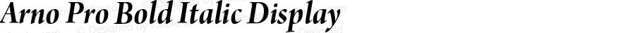 Arno Pro Bold Italic Display