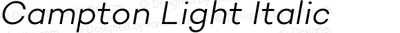 Campton Light Italic