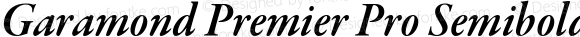 Garamond Premier Pro Semibold Italic Subhead