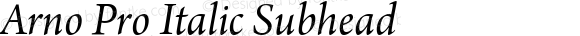 Arno Pro Italic Subhead