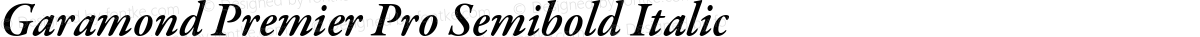 Garamond Premier Pro Semibold Italic