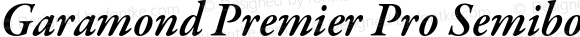 Garamond Premier Pro Semibold Italic