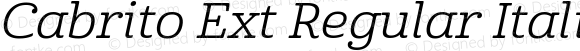 Cabrito Ext Regular Italic