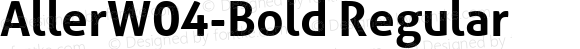 AllerW04-Bold Regular Version 1.10