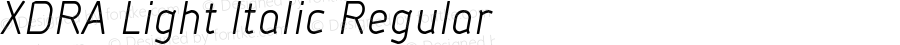 XDRA Light Italic Regular