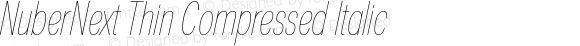 NuberNext Thin Compressed Italic