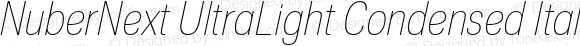 NuberNext UltraLight Condensed Italic