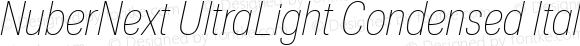 NuberNext UltraLight Condensed Italic