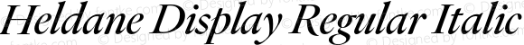 Heldane Display Regular Italic
