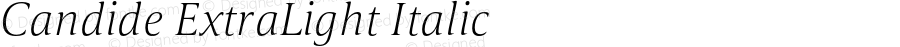 Candide ExtraLight Italic