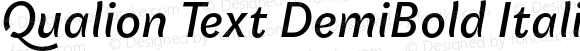 Qualion Text DemiBold Italic