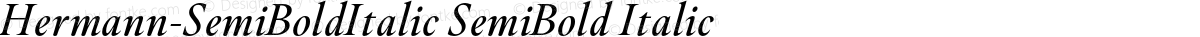 Hermann-SemiBoldItalic SemiBold Italic