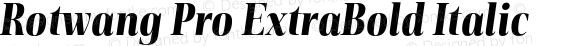 Rotwang Pro ExtraBold Italic