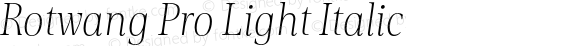 RotwangPro-LightItalic