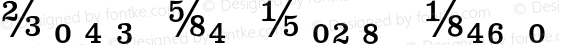 Clarendon Text Fractions Regular