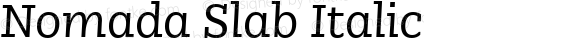 Nomada Slab Italic