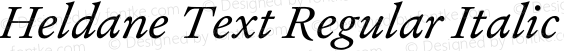 Heldane Text Regular Italic