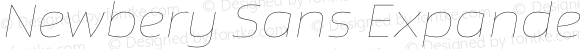 Newbery Sans Expanded Thin Italic