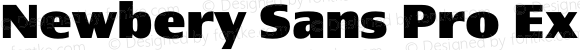 Newbery Sans Pro Expanded ExtraBold