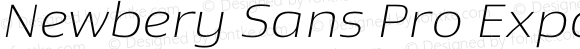Newbery Sans Pro Expanded ExtraLight Italic