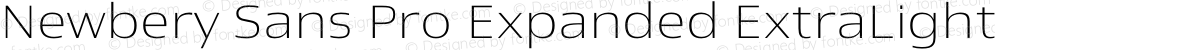Newbery Sans Pro Expanded ExtraLight
