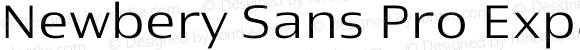 Newbery Sans Pro Expanded Light