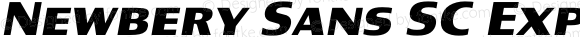 Newbery Sans SC Expanded Bold Italic
