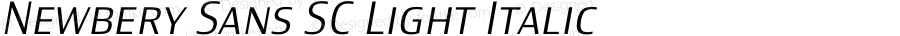 Newbery Sans SC Light Italic