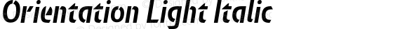 Orientation Light Italic