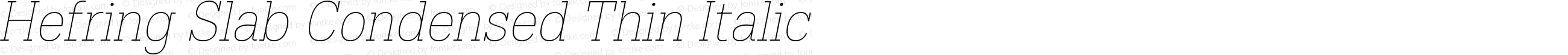 HefringSlab-CondensedThinItalic