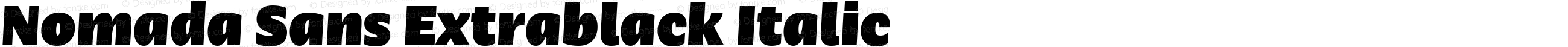 Nomada Sans Extrablack Italic