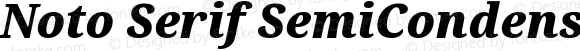Noto Serif SemiCondensed Black Italic