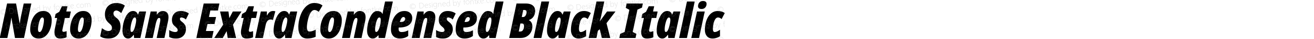 Noto Sans ExtraCondensed Black Italic