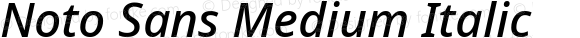 Noto Sans Medium Italic