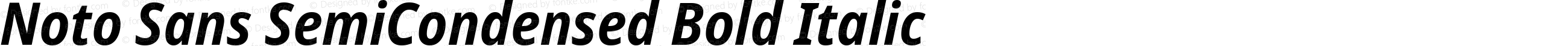 Noto Sans SemiCondensed Bold Italic