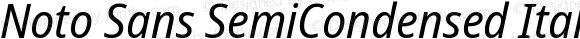 Noto Sans SemiCondensed Italic