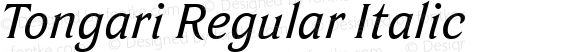 Tongari Regular Italic