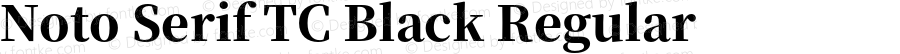 Noto Serif TC Black