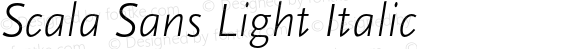 Scala Sans Light Italic