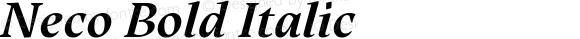 Neco Bold Italic