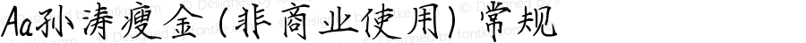 Aa孙涛瘦金 (非商业使用) 常规 Version 1.000