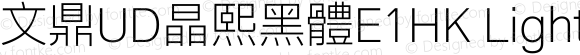 文鼎UD晶熙黑體E1HK Light