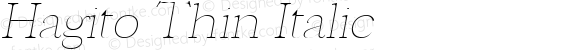 Hagito Thin Italic