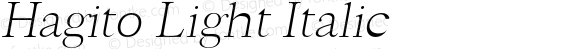 Hagito Light Italic