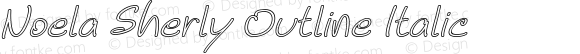 Noela Sherly Outline Italic