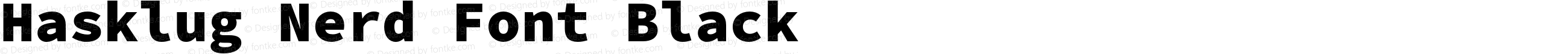 Hasklug Black Nerd Font Complete